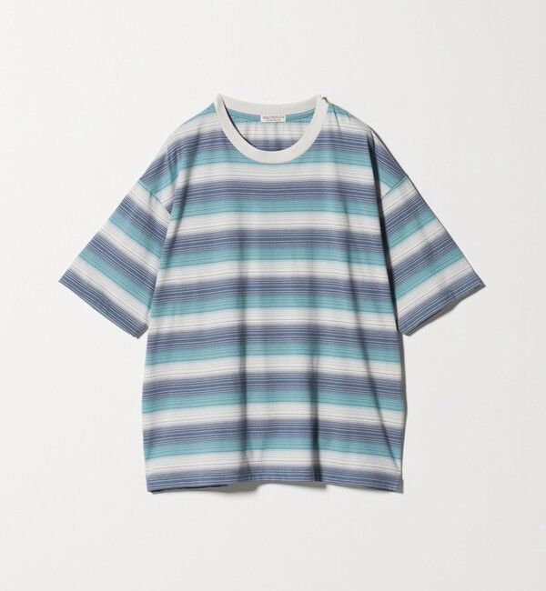 BEAUTY&YOUTH UNITED ARROWS「オンブレ ボーダー クルーネック Tシャツ」|Tシャツ・カットソー|LT.BLUE