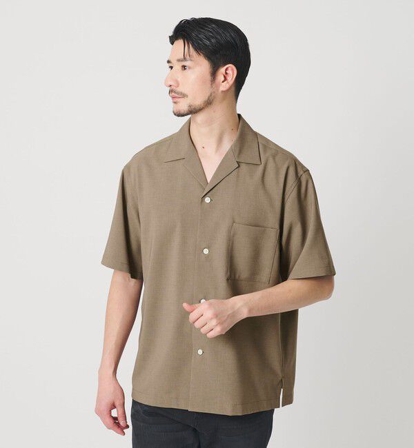 BEAUTY&YOUTH UNITED ARROWS「【WEB限定 WARDROBE SMART】 Reflax オープンカラー シャツ」|シャツ・ブラウス|