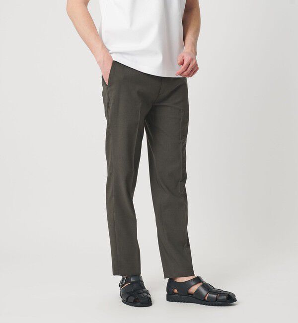 BEAUTY&YOUTH UNITED ARROWS「【WEB限定 WARDROBE SMART】 Reflax ノープリーツ スラックス パンツ」|スラックス|DK.GRAY