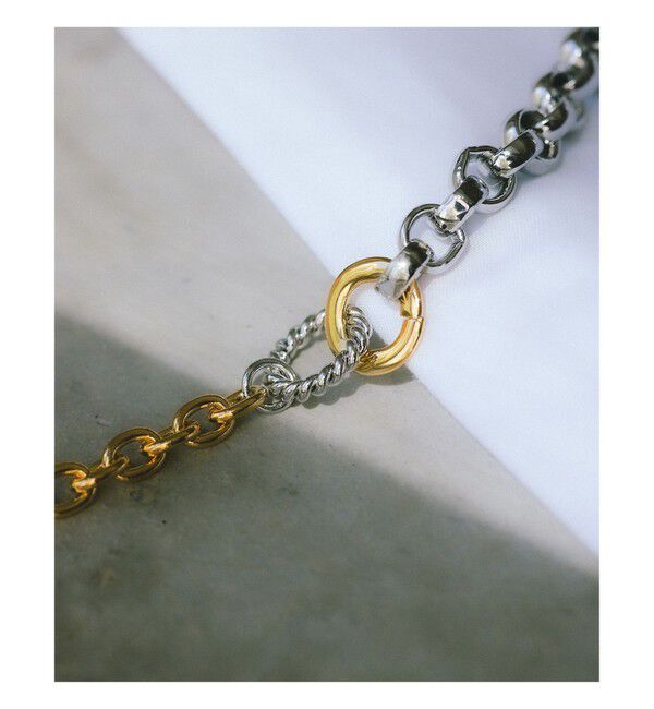 Ray BEAMS 「ミックス チェーン ブレスレット」|ブレスレット・バングル|