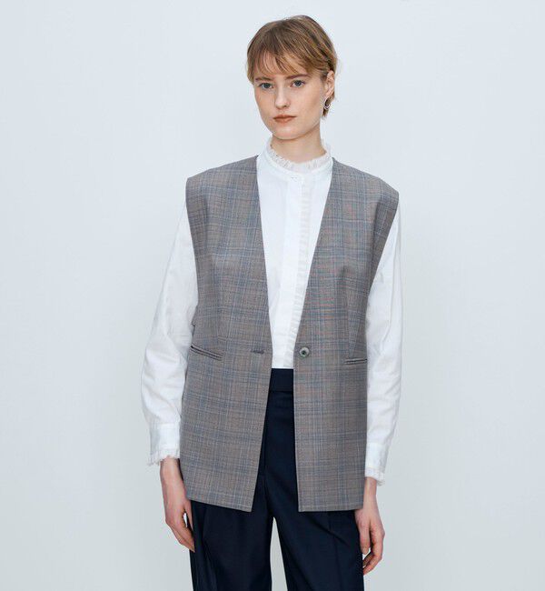 TOMORROWLAND collection「ZELANDER NATURAL STRETCH Vカラージレ」|ベスト・ジレ|