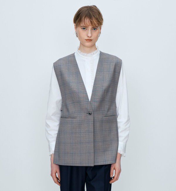 TOMORROWLAND collection「ZELANDER NATURAL STRETCH Vカラージレ」|ベスト・ジレ|