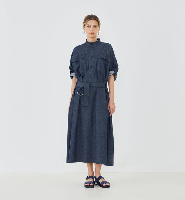 GALERIE VIE「コットンダンガリー ベルテッドシャツワンピース」|ワンピース|