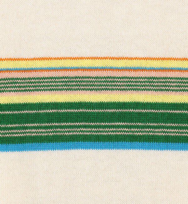 CABaN「コットンカシミヤ マルチボーダー ポロプルオーバー」|ニット・セーター|