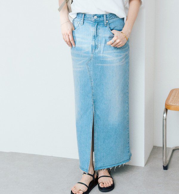  「予約【RIMH（リムエイチ）】スリットデニムスカート」|スカート|