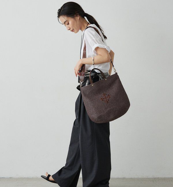 「《WEB限定》スリム2WAYトートバッグ <ナイロンラフィア>」|トートバッグ|