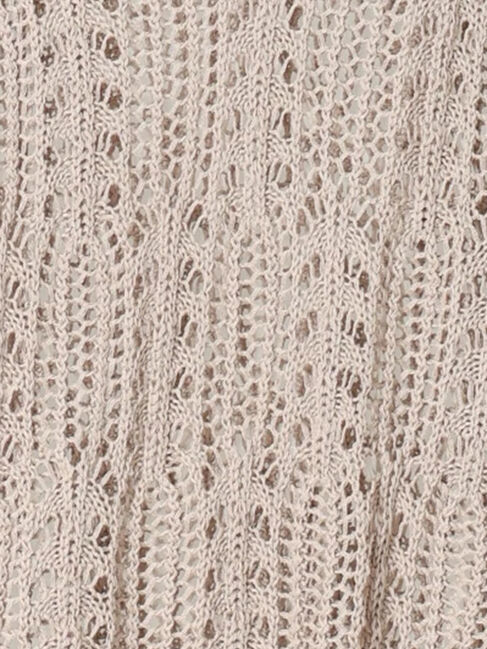 Samansa Mos2「麻タッチ透かし編みニットキャミソール」|ダウンベスト・ベスト|