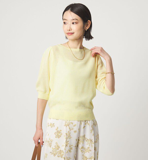 UNITED ARROWS green label relaxing「ハニカム タック スリーブ プルオーバー ニット」|ニット・セーター|