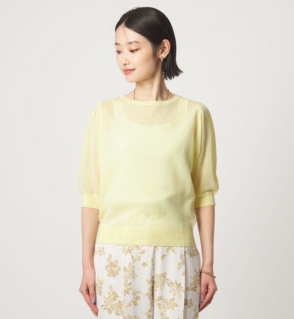 UNITED ARROWS green label relaxing「ハニカム タック スリーブ プルオーバー ニット」|ニット・セーター|