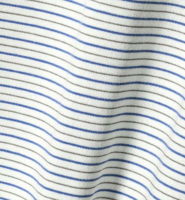 UNITED ARROWS green label relaxing「LONG FIBER COTTON ボーダー クルーネック 半袖 Tシャツ」|Tシャツ・カットソー|