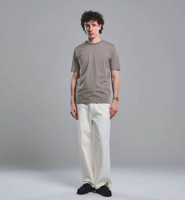 UNITED ARROWS green label relaxing「LONG FIBER COTTON ボーダー クルーネック 半袖 Tシャツ」|Tシャツ・カットソー|