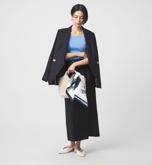 UNITED ARROWS green label relaxing「ブライトリブ デコルテ フレンチスリーブ プルオーバー カットソー」|Tシャツ・カットソー|