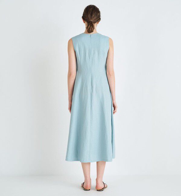 TOMORROWLAND collection「スムースリネン キーネックフレアワンピース」|ワンピース|