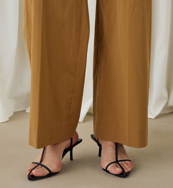 DES PRES「ストレッチポプリン ハーフスリーブジャンプスーツ」|オールインワン|