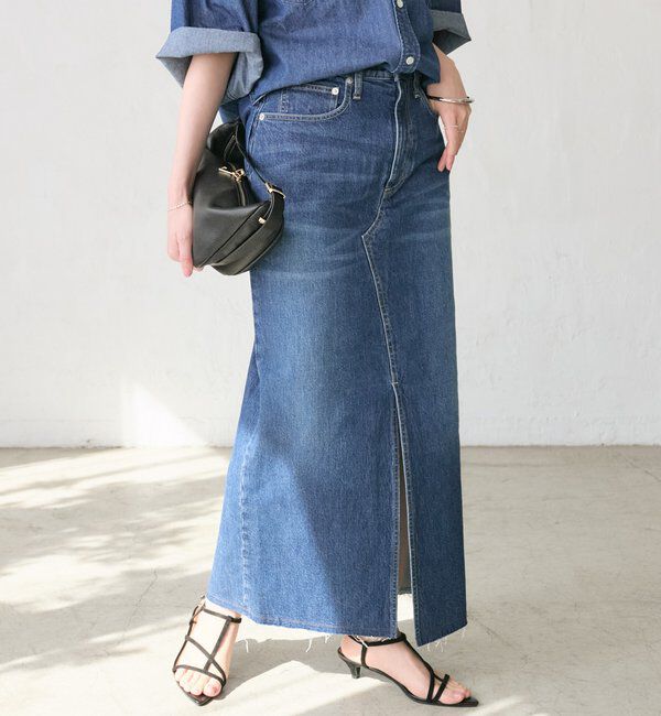  「予約【RIMH（リムエイチ）】スリットデニムスカート」|スカート|