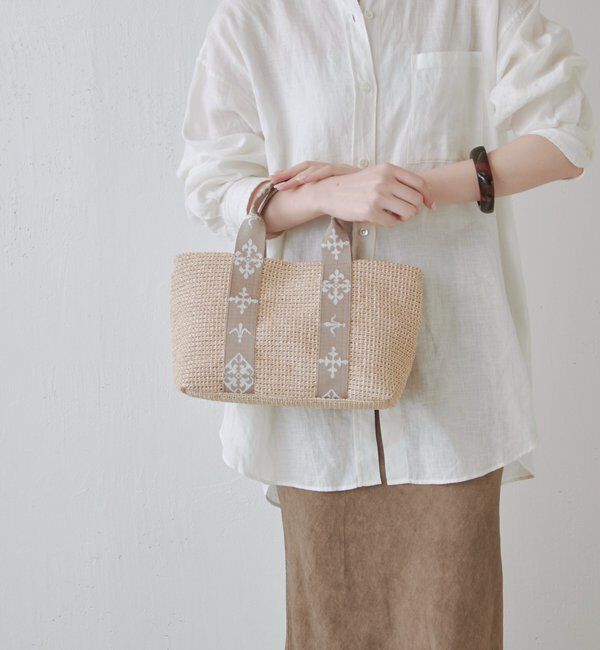 「ナイロンラフィアデイリーミニトートバッグ」|トートバッグ|