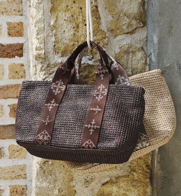  「ナイロンラフィアデイリーミニトートバッグ」|トートバッグ|