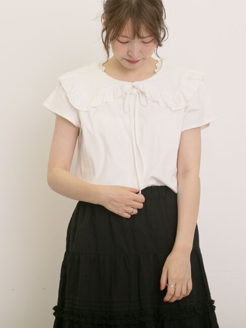 Samansa Mos2「セーラー襟Tシャツ」|Tシャツ・カットソー|