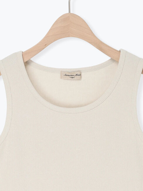 Samansa Mos2「リブテレコタンクトップ」|Tシャツ・カットソー|