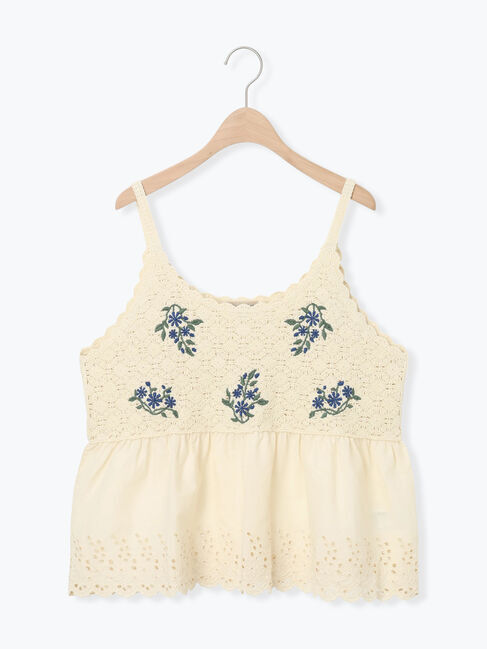 Samansa Mos2「ニットドッキングレースビスチェ」|ダウンベスト・ベスト|