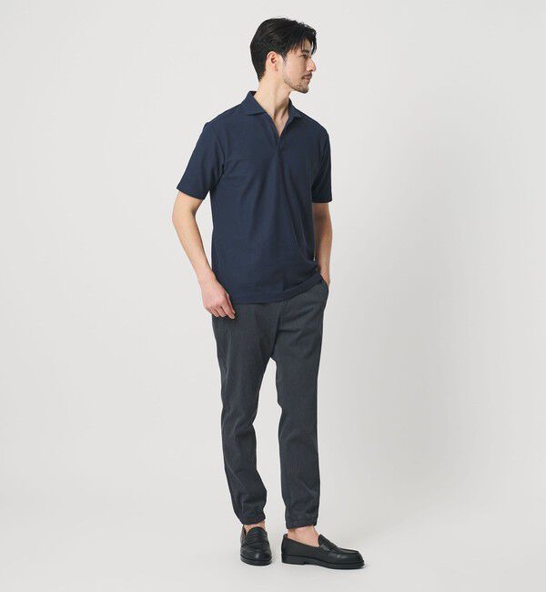 BEAUTY&YOUTH UNITED ARROWS「【WEB限定 WARDROBE SMART】ステイ クリーン ピケ スキッパー ポロシャツ【抗菌防臭】」|ポロシャツ|