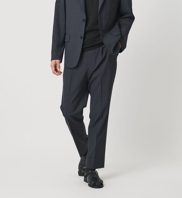 BEAUTY&YOUTH UNITED ARROWS「ASTY 1プリーツ スラックス NO.5 セットアップ対応」|チノ|