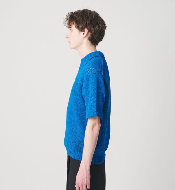 BEAUTY&YOUTH UNITED ARROWS「テープヤーン スキッパー ショートスリーブ ニット ウォッシャブル」|ニット・セーター|