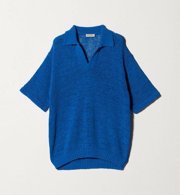 BEAUTY&YOUTH UNITED ARROWS「テープヤーン スキッパー ショートスリーブ ニット ウォッシャブル」|ニット・セーター|