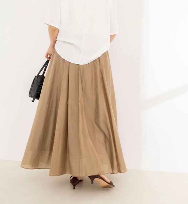 NOLLEY'S sophi「ウォッシャブルシアーボリュームフレアロングスカート」|フレア|