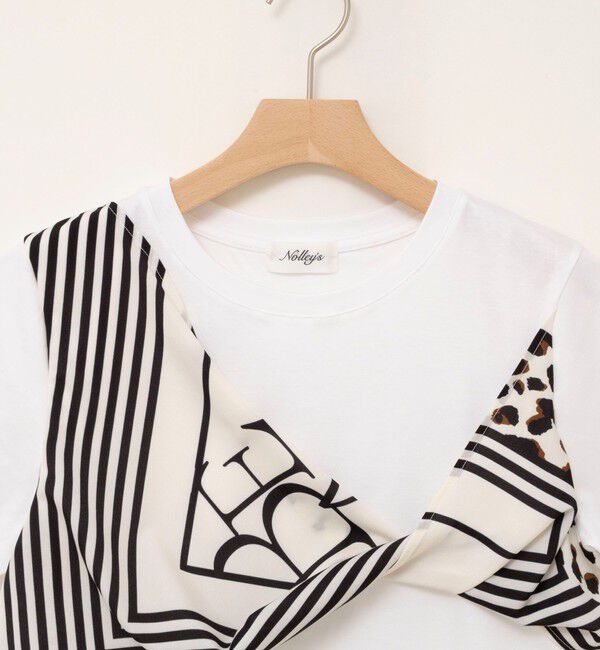 NOLLEY'S「ウォッシャブルスカーフTシャツ」|Tシャツ・カットソー|