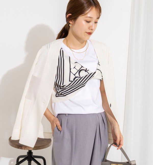 NOLLEY'S「ウォッシャブルスカーフTシャツ」|Tシャツ・カットソー|