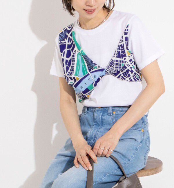 NOLLEY'S「ウォッシャブルスカーフTシャツ」|Tシャツ・カットソー|ホワイト系4