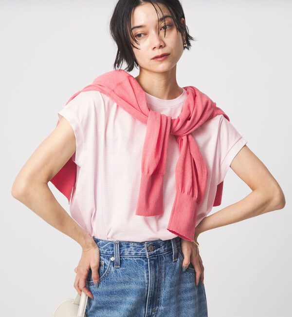 UNITED ARROWS green label relaxing「グロッシー フレンチスリーブ Tシャツ 制菌」|Tシャツ・カットソー|その他3