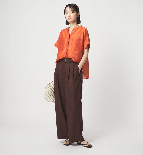 UNITED ARROWS green label relaxing「カールマイヤー ポケット ショートスリーブ ブラウス マシンウォッシャブル 通気性」|シャツ・ブラウス|