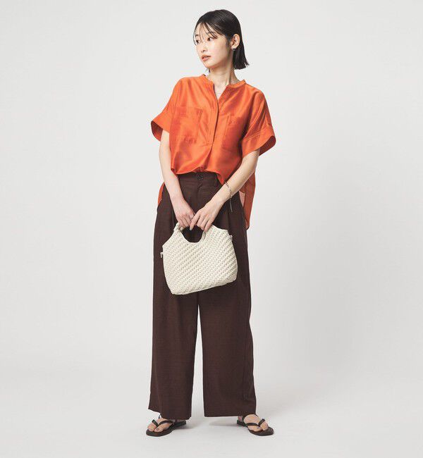 UNITED ARROWS green label relaxing「カールマイヤー ポケット ショートスリーブ ブラウス マシンウォッシャブル 通気性」|シャツ・ブラウス|