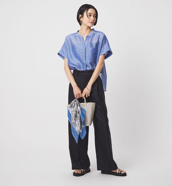 UNITED ARROWS green label relaxing「カールマイヤー ポケット ショートスリーブ ブラウス マシンウォッシャブル 通気性」|シャツ・ブラウス|