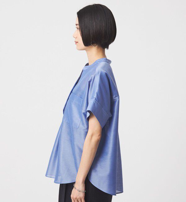 UNITED ARROWS green label relaxing「カールマイヤー ポケット ショートスリーブ ブラウス マシンウォッシャブル 通気性」|シャツ・ブラウス|