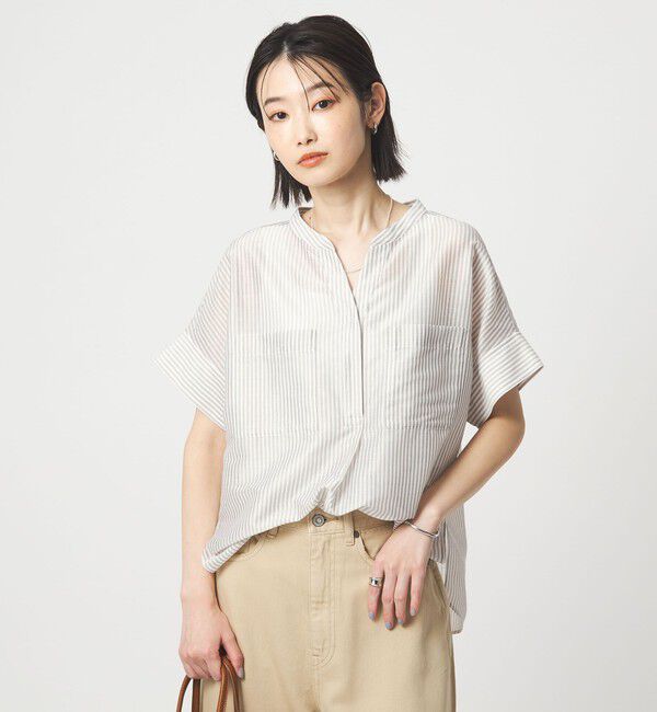 UNITED ARROWS green label relaxing「カールマイヤー ポケット ショートスリーブ ブラウス マシンウォッシャブル 通気性」|シャツ・ブラウス|その他1