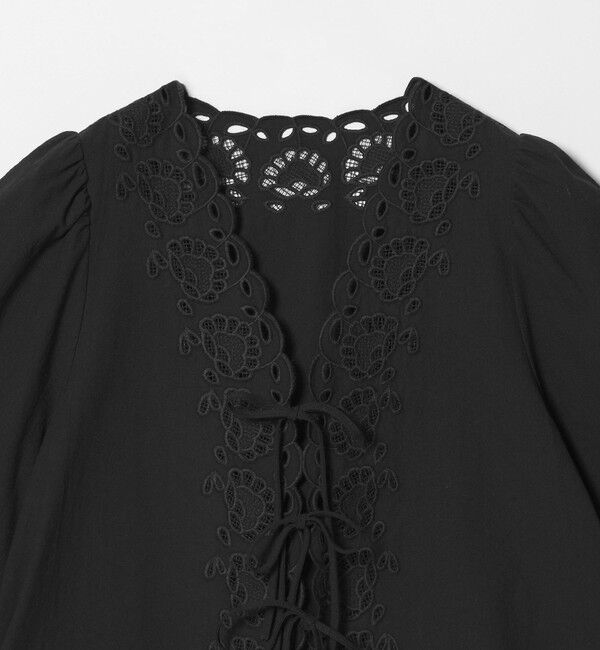 EMMEL REFINES「＜EMMEL REFINES＞EM カットワーク刺しゅう ショートスリーブ ブラウス」|シャツ・ブラウス|