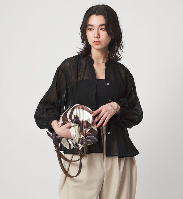 UNITED ARROWS green label relaxing「ラミーライク マチ フレア ブラウス」|シャツ・ブラウス|