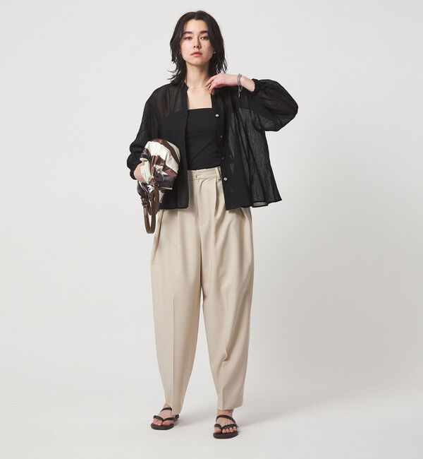 UNITED ARROWS green label relaxing「ラミーライク マチ フレア ブラウス」|シャツ・ブラウス|