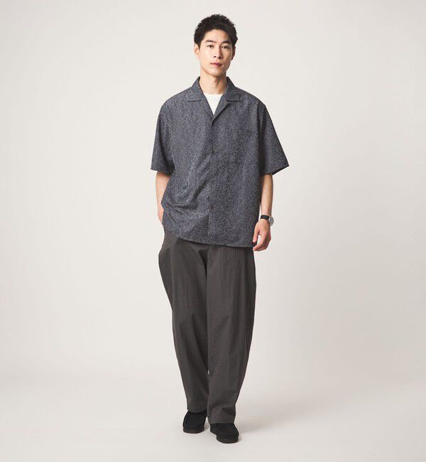 UNITED ARROWS green label relaxing「リネンライク ジャガード オープンカラー 半袖 シャツ」|シャツ・ブラウス|