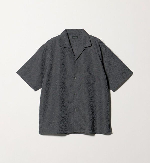 UNITED ARROWS green label relaxing「リネンライク ジャガード オープンカラー 半袖 シャツ」|シャツ・ブラウス|