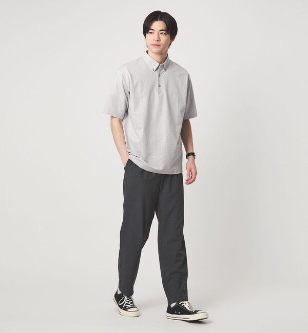 UNITED ARROWS green label relaxing「ドライ サッカー ボタンダウン 半袖 ポロシャツ -吸水速乾-」|ポロシャツ|