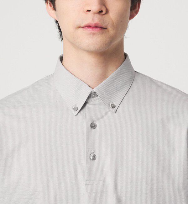 UNITED ARROWS green label relaxing「ドライ サッカー ボタンダウン 半袖 ポロシャツ -吸水速乾-」|ポロシャツ|