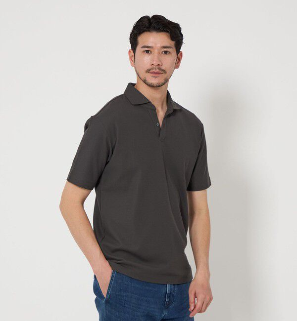 BEAUTY&YOUTH UNITED ARROWS「【WEB限定 WARDROBE SMART】ステイ クリーン ピケ スキッパー ポロシャツ【抗菌防臭】」|ポロシャツ|