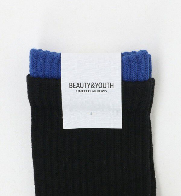 BEAUTY&YOUTH UNITED ARROWS「レイヤード リブ パイル クウォータ― ソックス」|ソックス|