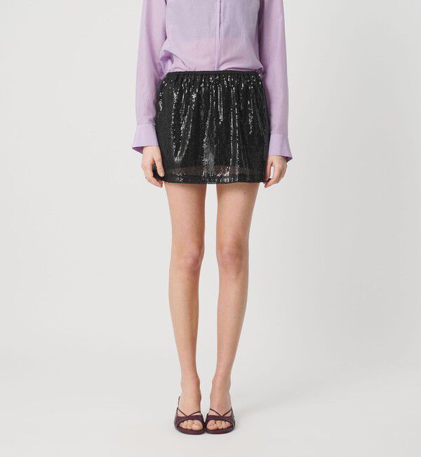 ATTISESSION「＜ATTISESSION＞スパンコール ミニスカート」|スカート|