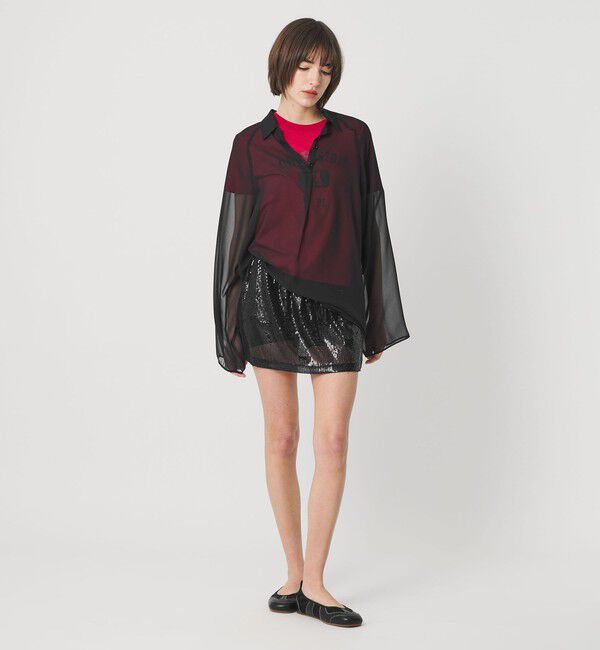 ATTISESSION「＜ATTISESSION＞ラグラン ポロカラーシャツ」|シャツ・ブラウス|