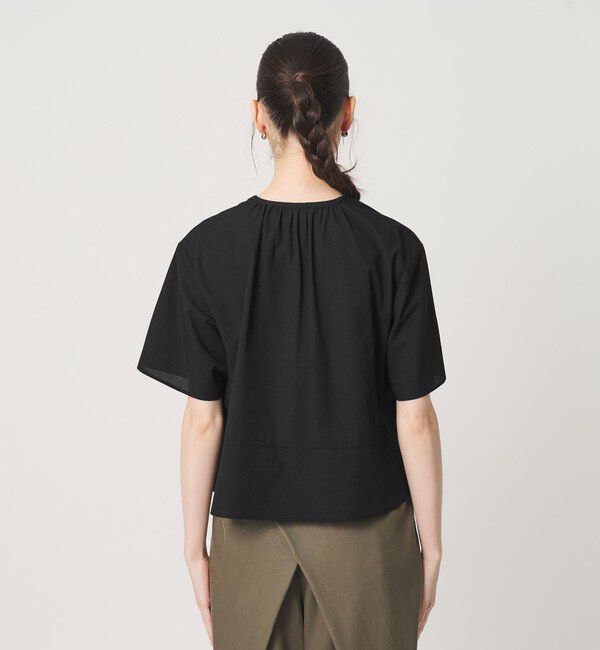 BEAUTY&YOUTH UNITED ARROWS「ソリッド&ストライプ ラッフル シャツブラウス ウォッシャブル」|シャツ・ブラウス|